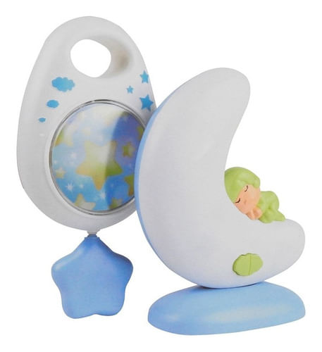 Set Lampara Y Cunero Musical Con Bluetooth Celeste 1726857