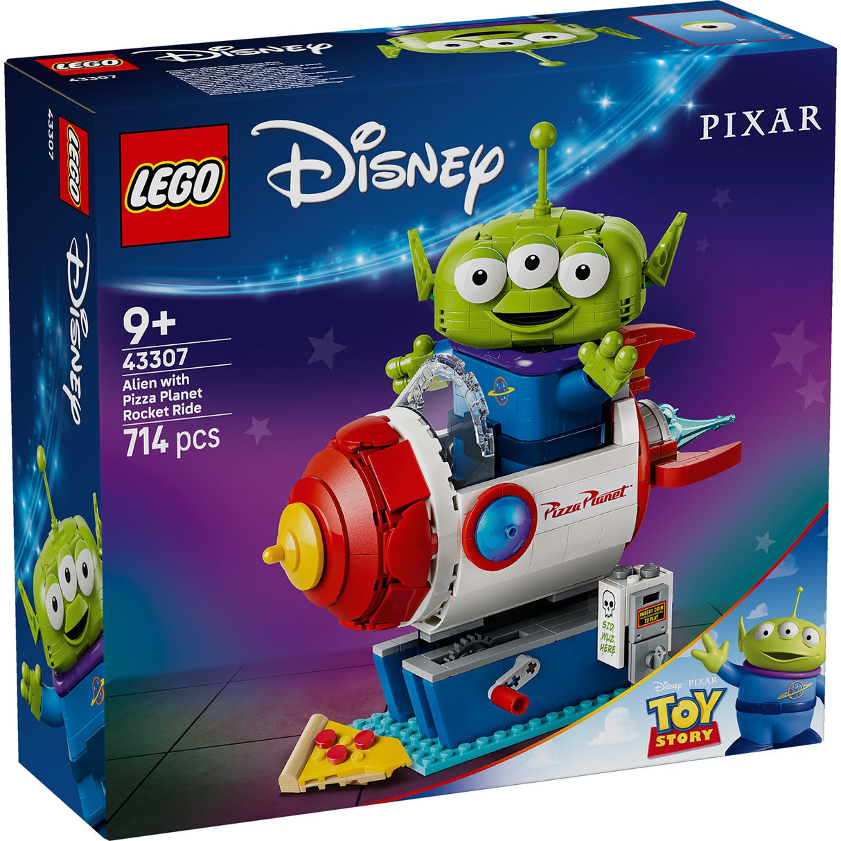 Lego Disney Alien Toy Story con Cohete Pizza Planet 43307