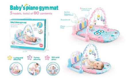 Gimnasio Para Bebe con manta Y Piano Luz Y Sonido Rosa 1700157