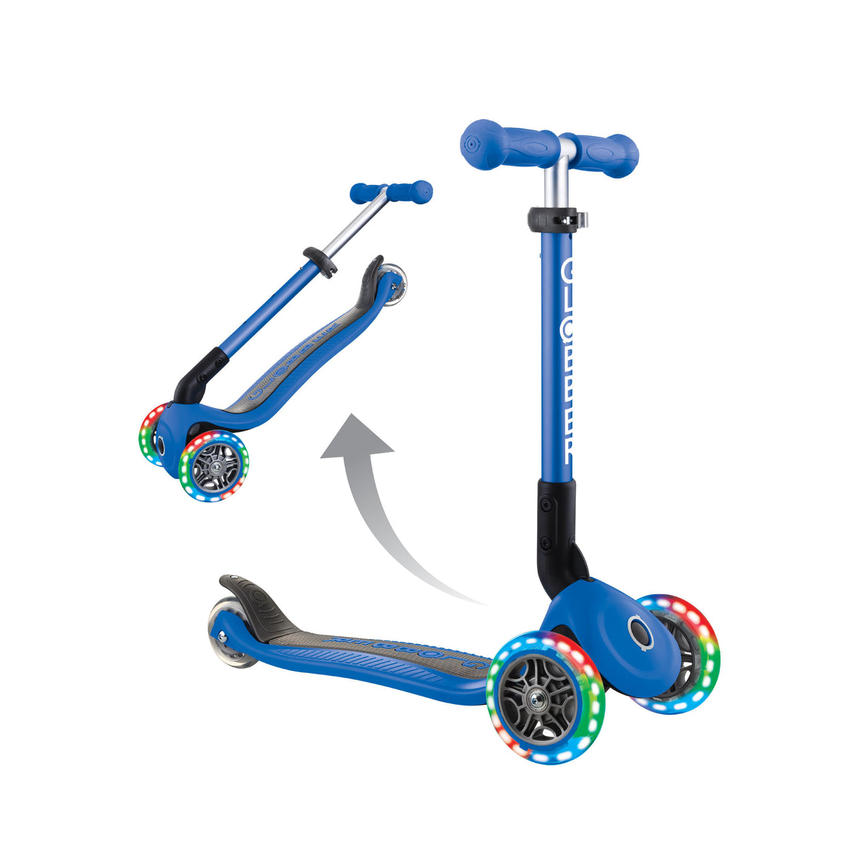 Globber Monopatin Junior plegable Lights Navy Blue 437-100
