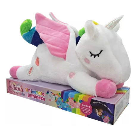 Juliana Unicornio luminoso de peluche blanco SISJUL081
