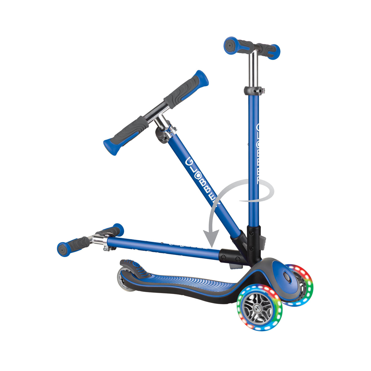 Globber Monopatin Elite Deluxe Lights Navy Blue 444-400