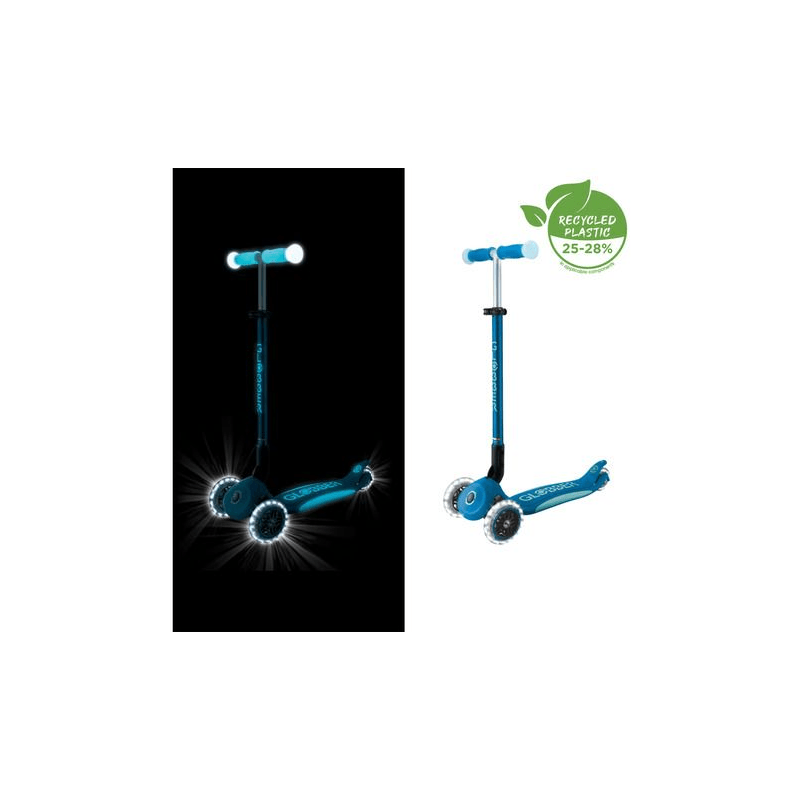 Globber Monopatin Elite Glow Lights, Petrol Blue 839-100