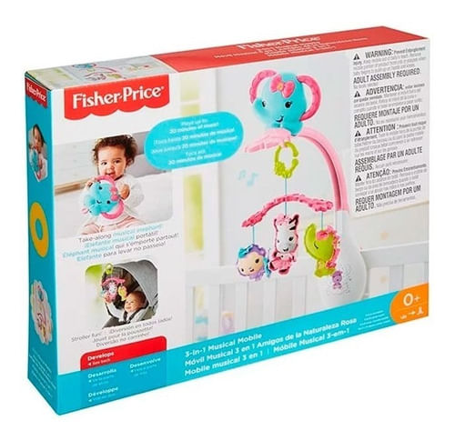 Fisher Price Movil Musical Rosa Drd69