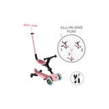 Globber Monopatin Go Up Active Lights 360º Pastel Pink 749-310