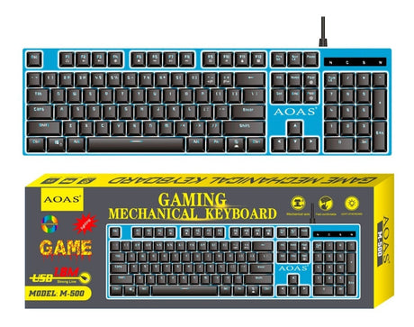 Teclado Gamer Mecanico Retroiluminado Aoas M500 64234 Shine
