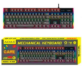 Teclado Gamer Mecanico Retroiluminado Aoas M600 64235 Shine