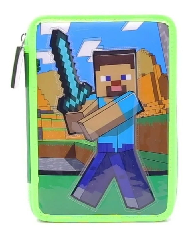 Cartuchera Pvc Minecraft 1 Piso Mi505 Cresko