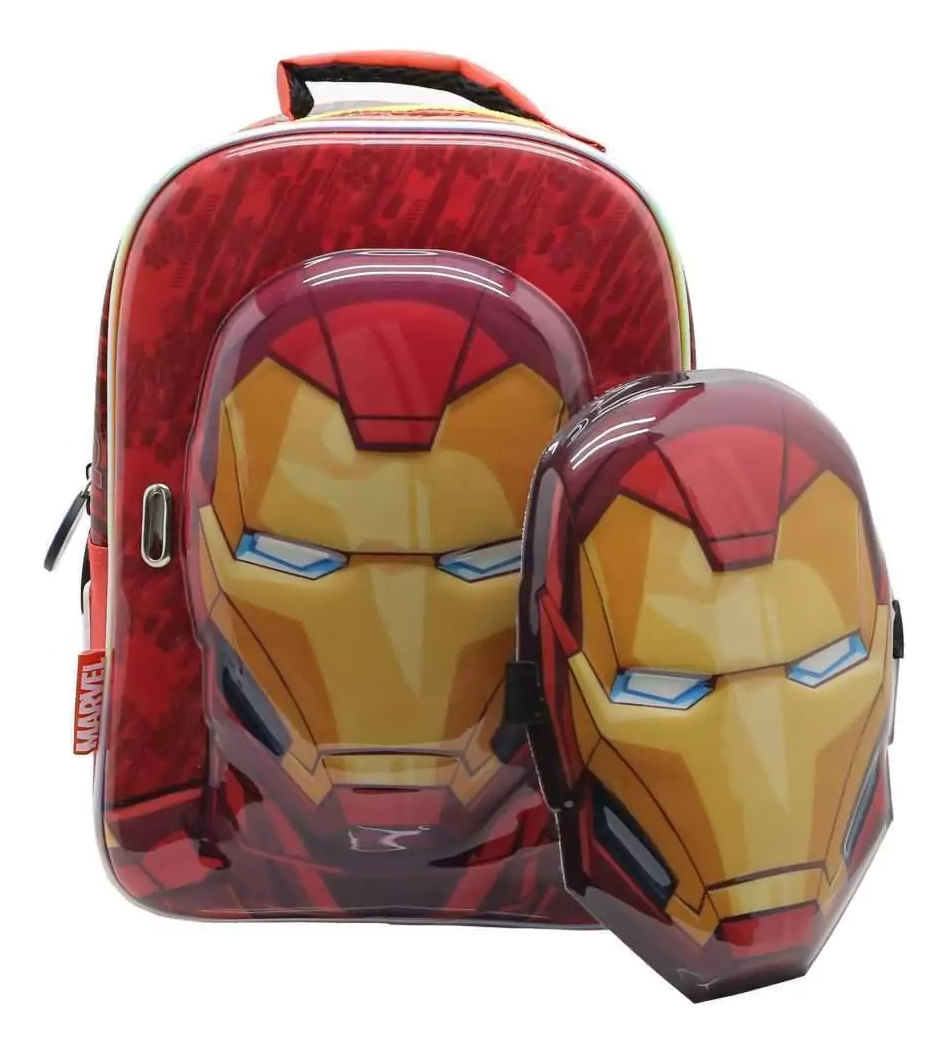 Cresko Mochila Iron Man Espalda Con Mascara 12p Sp009