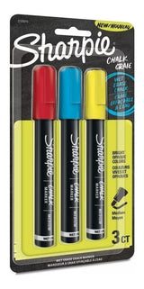 Sharpie Chalk Tiza Líquida Borrable X 3 Colores 2175440