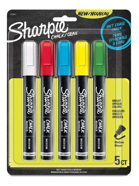 Sharpie Chalk Tiza Líquida Borrable X 5 Colores 2175541