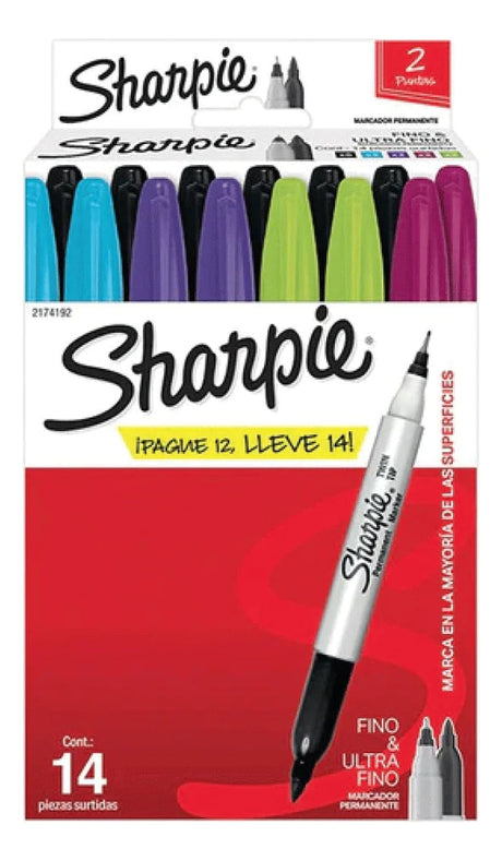 Sharpie Marcadores Permanentes Doble Punta 2174192