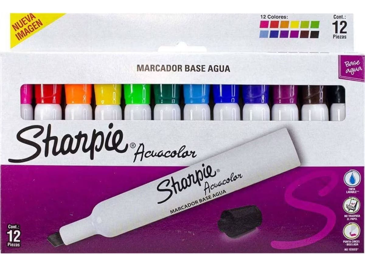 Marcador Acuacolor 12 Piezas Sharpie