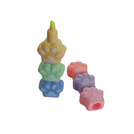 Resaltador 5 Colores Modelo Patitas de Gato SL6607 Kinderland