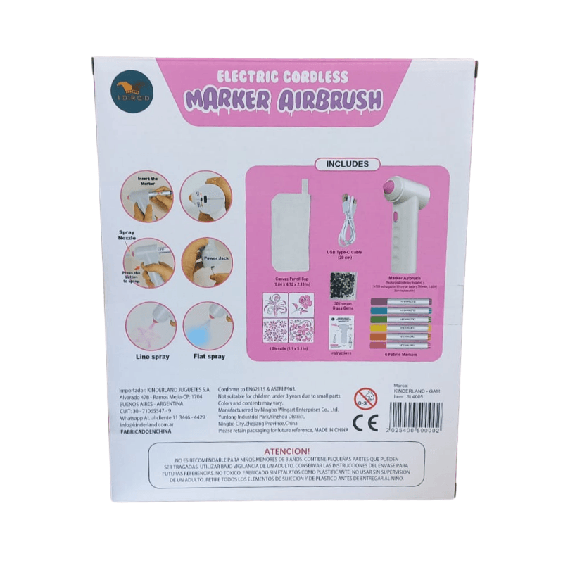 Maker Airbrush Aerógrafo Eléctrico Inalámbrico Sl4005 Kinderland