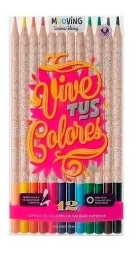 Coloring Lápices De Colores X12 3011012 Mooving