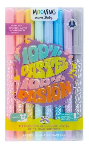 Mooving Coloring Marcadores Color Pastel X8 3021108