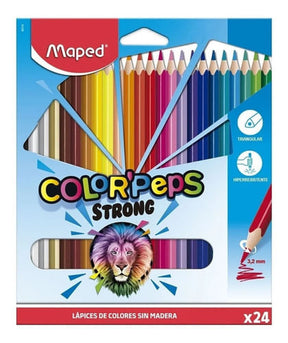 Maped Color Peps Strong 24 Lápices De Colores Resina 862724