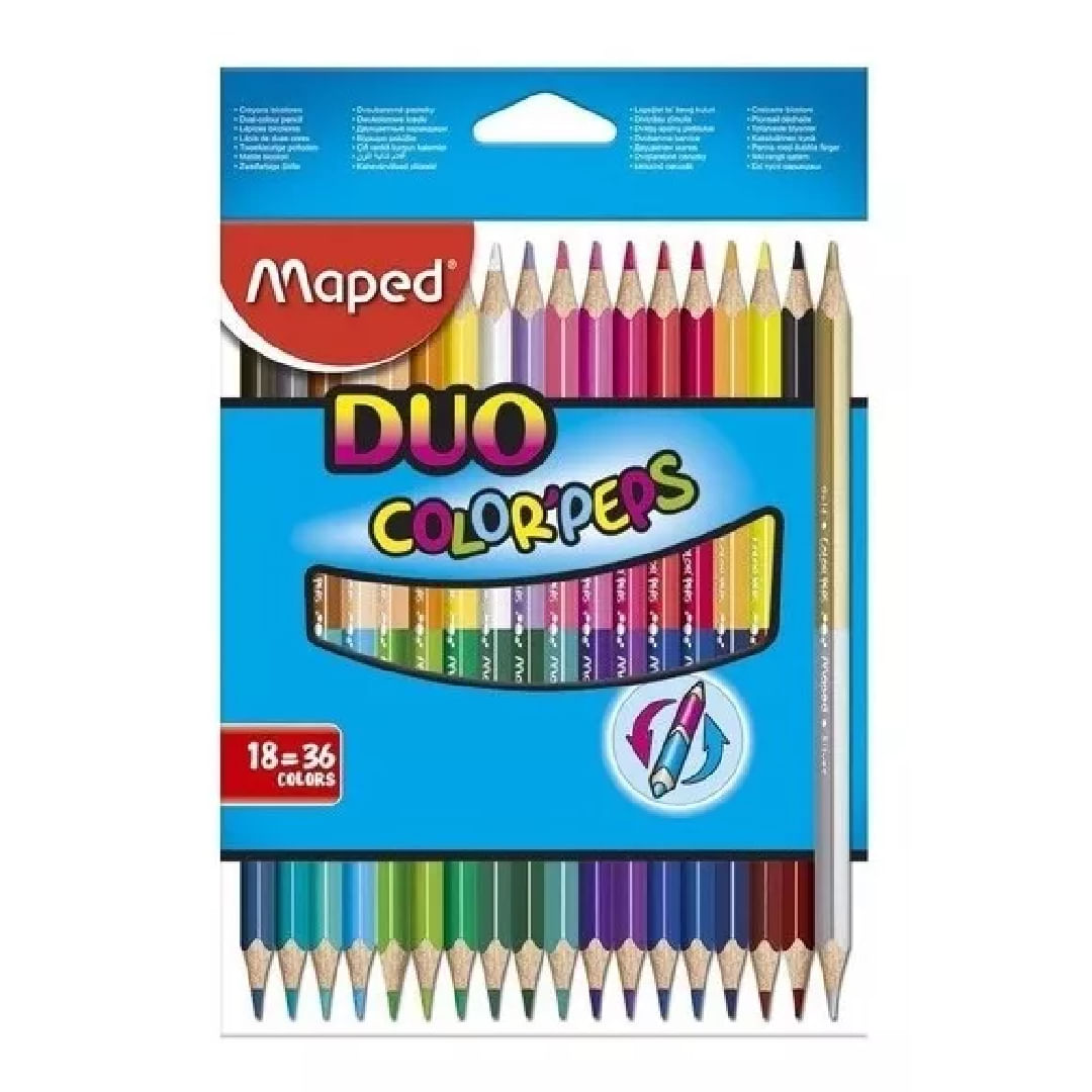 Maped Color Peps Duo Colors 18 lapices bicolores 829601