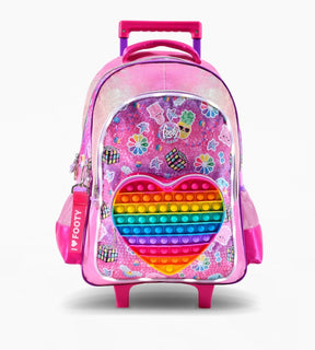 Footy Mochila Carro 18p Pop It Heart Luz Led F1901.01