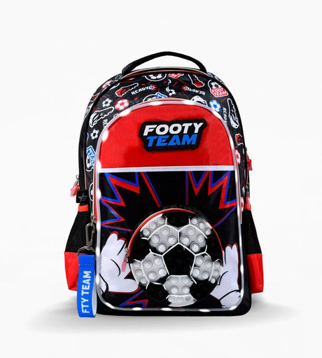 Footy Mochila De Espalda 18p Futbol Pop It Con Luz Led F1793