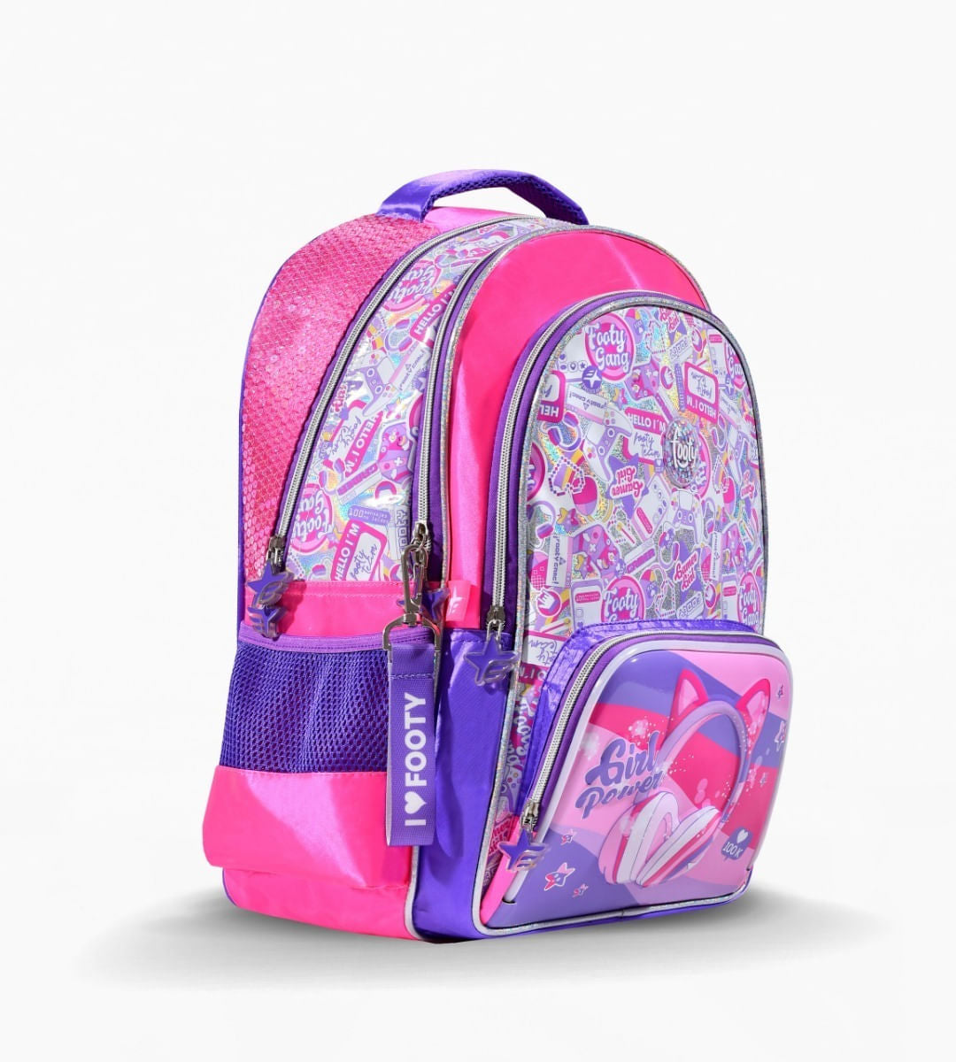 Footy Mochila De Espalda 18p Auriculares Con Luz Led F1983