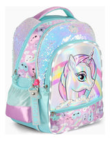 Footy Mochila Unicornio Espalda Celeste Con Luz 18 F2203.01.