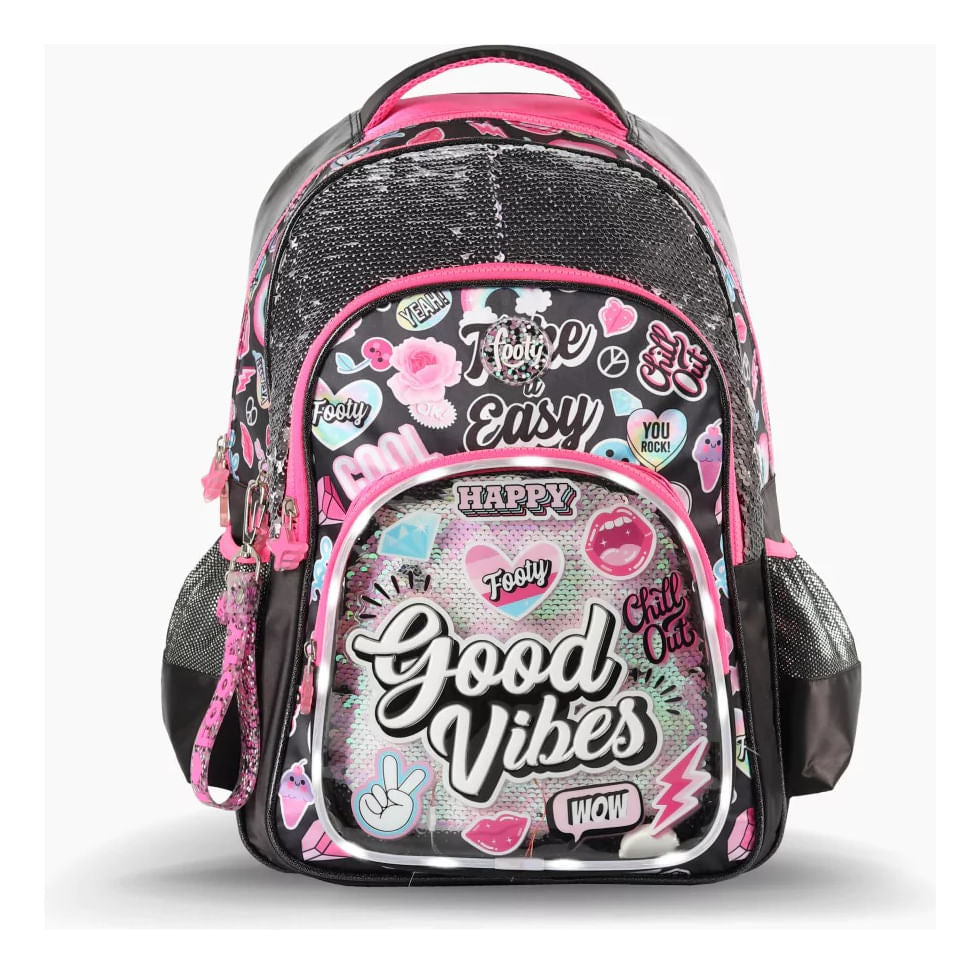 Footy Mochila Espalda 18 Pulgadas Good Vibes Luz Led F2123