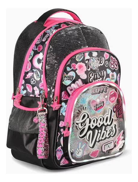 Footy Mochila Espalda 18 Pulgadas Good Vibes Luz Led F2123