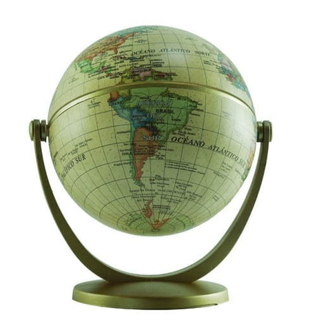 Globo Terraqueo Antiguo Base Plastica 10cm 107a