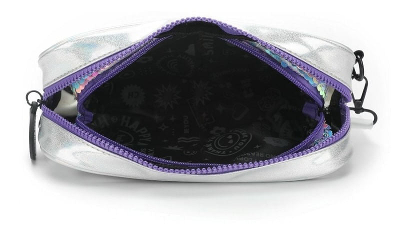 Chimola Cartuchera Cristal Lentejuelas 2 En 3 Rainbow Tr43