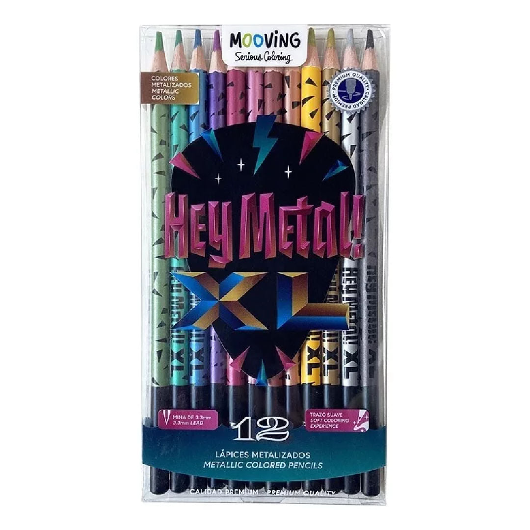 Mooving Coloring Lapices metalizados x12 3011312