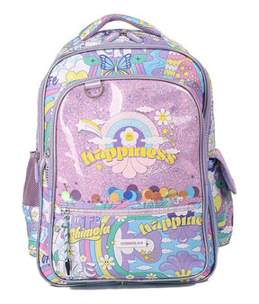 Chimola Mochila Espalda Trama Cristal 17" LOVE THE PLANET LIGHT PURPLE TR79