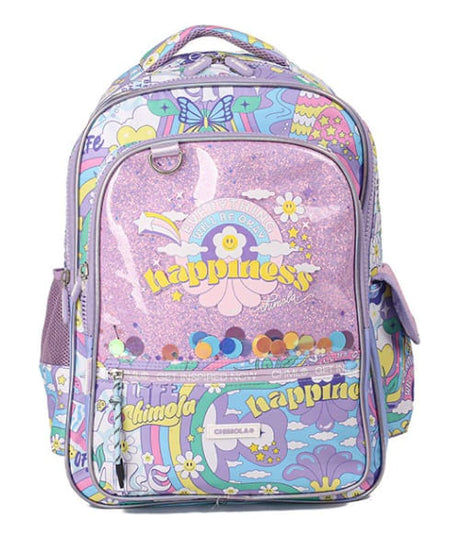 Chimola Mochila Espalda Trama Cristal 17" LOVE THE PLANET LIGHT PURPLE TR79