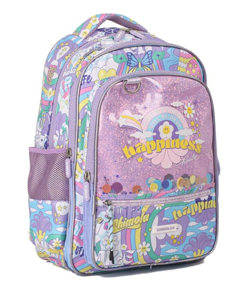 Chimola Mochila Espalda Trama Cristal 17" LOVE THE PLANET LIGHT PURPLE TR79