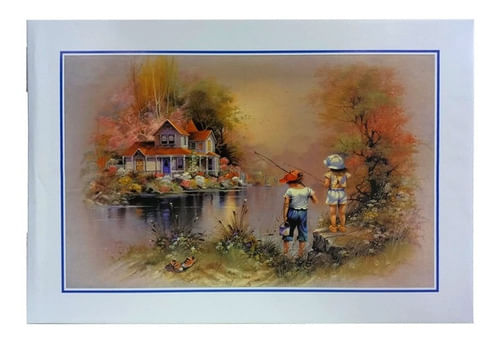 Puzzle 1000 Piezas Niños Pescando En Casa Del Lago 1963514