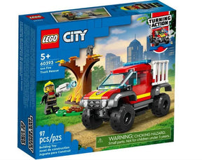 Lego City Camión De Rescate 4x4 Bomberos 97 Piezas 60393