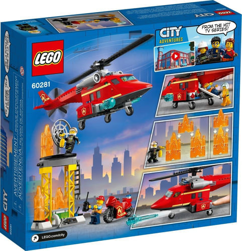 Lego City Helicóptero De Rescate De Bomberos 60281
