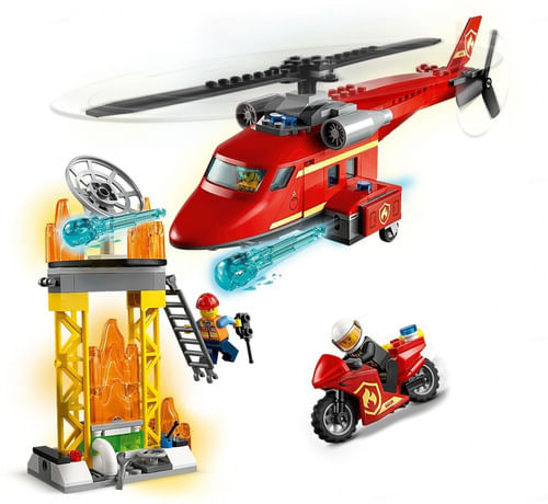 Lego City Helicóptero De Rescate De Bomberos 60281