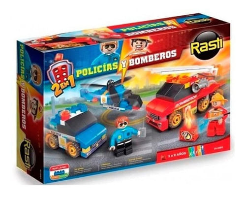 Rasti Policías Y Bomberos 130 Piezas 011085