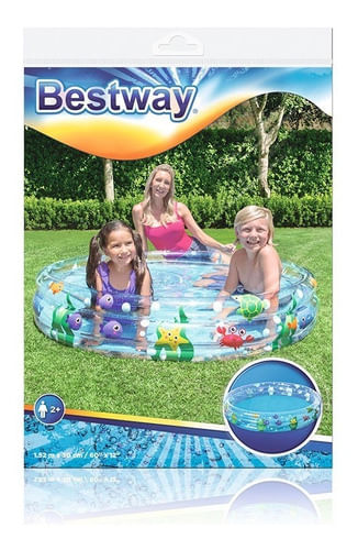 Bestway Pileta 3 Aros Mundo Marino 152x30cm 51004 2122