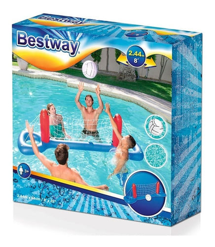 Set De Voley Inflable Flotante Con Red Y Pelota Bestway