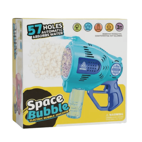 Pistola Burbujero Con Luces Automática Recargable Kb1296 Azul