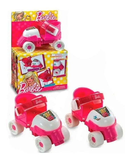 Patines Glam Barbie Extensibles Cuatro Ruedas Plástico 750