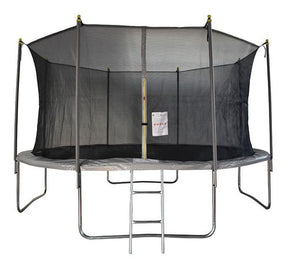 Cama Elástica Gris Con Escalera 426 Cm Tr14
