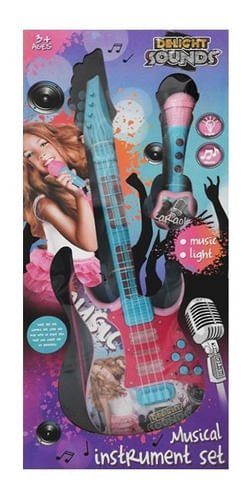 Guitarra Con Micrófono Luz Y Sonido 1735507