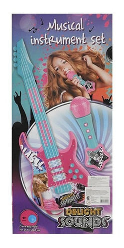 Guitarra Con Micrófono Luz Y Sonido 1735507