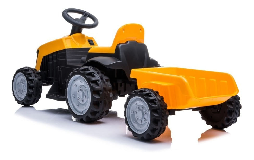Tractor Con Acoplado A Bateria Cn-shj61908t Amarillo
