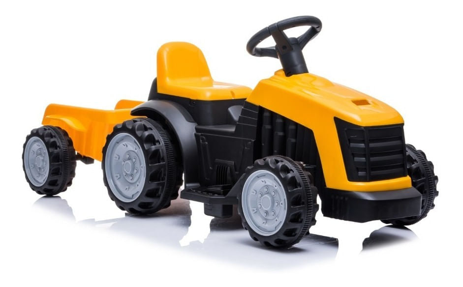 Tractor Con Acoplado A Bateria Cn-shj61908t Amarillo