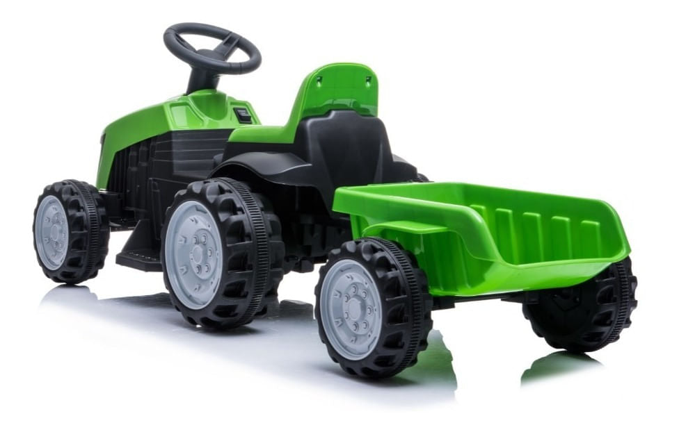Tractor Con Acoplado A Bateria Verde Cn-shj61908t